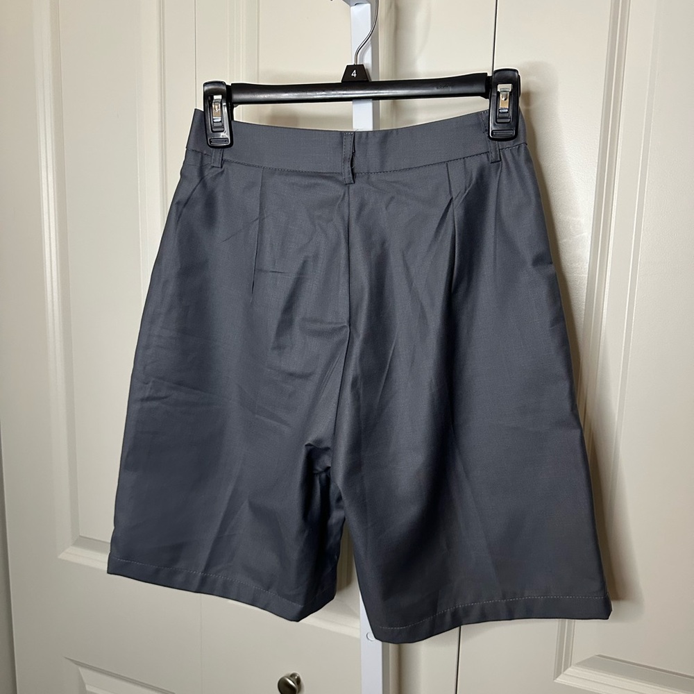 Commense Gray Flat Front Shorts Versatile Style - image 2